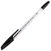 Ручка шариковая BRAUBERG "X-333", ЧЕРНАЯ, корпус прозрачный, узел 0,7 мм, линия письма 0,35 мм, 142406 - фото 2580370