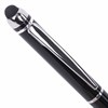 Ручка-стилус SONNEN для смартфонов/планшетов, СИНЯЯ, корпус черный, серебристые детали, линия письма 1 мм, 141589 - фото 2580381