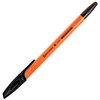 Ручка шариковая BRAUBERG "X-333 Orange", ЧЕРНАЯ, корпус оранжевый, узел 0,7 мм, линия письма 0,35 мм, 142410 - фото 2580448