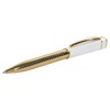 Ручка подарочная шариковая GALANT "Mont Pelerin", корпус золотистый с белым, золотистые детали, пишущий узел 0,7 мм, синяя, 141661 - фото 2580458