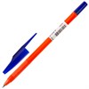 Ручка шариковая масляная STAFF "Basic OBP-679", СИНЯЯ, корпус оранжевый, узел 1 мм, линия письма 0,7 мм, 142679 - фото 2580551