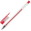 Ручка гелевая STAFF "Basic" GP-789, КРАСНАЯ, корпус прозрачный, хромированные детали, узел 0,5 мм, 142790 - фото 2580678