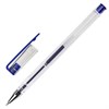 Ручка гелевая STAFF "Basic" GP-789, СИНЯЯ, корпус прозрачный, хромированные детали, узел 0,5 мм, 142788 - фото 2580778