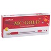 Ручка шариковая масляная с грипом MUNHWA "MC Gold", КРАСНАЯ, корпус прозрачный, узел 0,5 мм, линия письма 0,3 мм, BMC-03 - фото 2580781