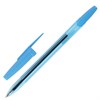 Ручка шариковая масляная STAFF "Basic BP-962", СИНЯЯ, корпус прозрачный, узел 1 мм, линия письма 0,7 мм, 142962 - фото 2580934