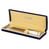 Ручка подарочная шариковая GALANT "Mont Pelerin", корпус золотистый с белым, золотистые детали, пишущий узел 0,7 мм, синяя, 141661 - фото 2581001