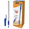 Ручка шариковая с грипом BIC "Round Stic Exact", СИНЯЯ, корпус серый, узел 0,7 мм, линия письма 0,28 мм, 918543 - фото 2581213