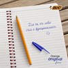 Ручки шариковые BIC "Orange Original Fine", НАБОР 4 шт., СИНИЕ, узел 0,8 мм, линия письма 0,3 мм, пакет, 8308521 - фото 2581359
