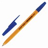 Ручка шариковая STAFF "C-51", СИНЯЯ, корпус оранжевый, узел 1 мм, линия письма 0,5 мм, 143332 - фото 2581543
