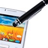 Ручка-стилус SONNEN для смартфонов/планшетов, СИНЯЯ, корпус черный, серебристые детали, линия письма 1 мм, 141589 - фото 2581731