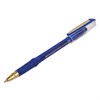 Ручка шариковая масляная с грипом BRAUBERG "i-Rite GT GLD", СИНЯЯ, корпус тонированный синий, узел 0,7 мм, 143302 - фото 2581935