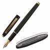 Ручка подарочная перьевая BRAUBERG "Brioso", СИНЯЯ, корпус черный с золотистыми деталями, 143467 - фото 2582095