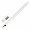 Ручка гелевая BRAUBERG "White Pastel", БЕЛАЯ, корпус прозрачный, узел 1 мм, линия письма 0,5 мм, 143417 - фото 2582140