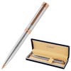 Ручка подарочная шариковая GALANT "ESQUISSE", корпус серебристый, детали розовое золото, узел 0,7 мм, синяя, 143511 - фото 2582366