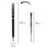 Ручка подарочная шариковая GALANT "Arrow Gold Blue", корпус темно-синий, золотистые детали, пишущий узел 0,7 мм, синяя, 140653 - фото 2582427
