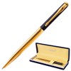 Ручка подарочная шариковая GALANT "ARROW GOLD", корпус черный/золотистый, детали золотистые, узел 0,7 мм, синяя, 143523 - фото 2582461