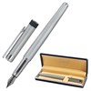 Ручка подарочная перьевая GALANT "SPIGEL", корпус серебристый, детали хромированные, узел 0,8 мм, 143530 - фото 2582482