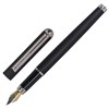 Ручка подарочная перьевая BRAUBERG "Larghetto", СИНЯЯ, корпус черный с хромированными деталями, 143477 - фото 2582613