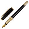 Ручка подарочная перьевая GALANT "LUDUS", корпус черный, детали золотистые, узел 0,8 мм, 143529 - фото 2582891