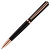Ручка подарочная шариковая GALANT "PUNCTUM BLACK", корпус черный, детали розовое золото, узел 0,7 мм, синяя, 143514 - фото 2582914