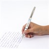 Ручка шариковая масляная с грипом BRAUBERG "Roll-X", СИНЯЯ, корпус белый с печатью, узел 0,7 мм, линия письма 0,35 мм, 143008 - фото 2583195