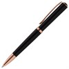 Ручка подарочная шариковая GALANT "PUNCTUM BLACK", корпус черный, детали розовое золото, узел 0,7 мм, синяя, 143514 - фото 2583292