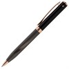 Ручка подарочная шариковая GALANT "FACTURA", корпус черный/оружейный металл, детали розовое золото, узел 0,7 мм, синяя, 143513 - фото 2583429