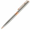 Ручка подарочная шариковая GALANT "NUANCE SILVER", корпус серебристый, детали розовое золото, узел 0,7 мм, синяя, 143520 - фото 2583610