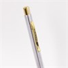 Ручка подарочная шариковая BRAUBERG Piano, СИНЯЯ, корпус серебристый с золотистым, линия письма 0,5 мм, 143472 - фото 2583823