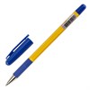 Ручка шариковая с грипом STAFF "Basic BP-14 Orange", СИНЯЯ, узел 0,7 мм, линия письма 0,35 мм, 143747 - фото 2583994