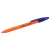 Ручка шариковая масляная STAFF "Basic X-100", СИНЯЯ, корпус оранжевый, узел 1 мм, линия письма 0,7 мм, 143204 - фото 2584169