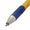 Ручка шариковая с грипом STAFF "Basic BP-14 Orange", СИНЯЯ, узел 0,7 мм, линия письма 0,35 мм, 143747 - фото 2584461