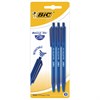 Ручки шариковые автоматические BIC "Round Stic Clic", НАБОР 3 шт., СИНИЕ, линия письма 0,32 мм, блистер, 926374 - фото 2585018