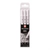 Ручки гелевые БЕЛЫЕ SAKURA (Япония) "Gelly Roll", НАБОР 3 штуки, узел 0,5/0,8/1 мм, POXPGBWH3C - фото 2585074