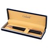 Ручка подарочная шариковая GALANT "PUNCTUM BLACK", корпус черный, детали розовое золото, узел 0,7 мм, синяя, 143514 - фото 2585452
