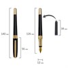 Ручка подарочная перьевая GALANT "LUDUS", корпус черный, детали золотистые, узел 0,8 мм, 143529 - фото 2588248
