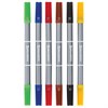 Фломастеры двухсторонние BRAUBERG 6 цветов, пишущие узлы 2 и 5 мм, вентилируемый колпачок, картонная упаковка, 151408 - фото 2588395