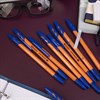 Ручки шариковые BRAUBERG "ULTRA ORANGE", СИНИЕ, НАБОР 10 штук, корпус оранжевый, узел 0,7 мм, 143571 - фото 2588472