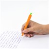 Ручка фигурная шариковая ЮНЛАНДИЯ "Морковка", мягкий силиконовый корпус, СИНЯЯ, пишущий узел 0,7 мм, 143778 - фото 2589746