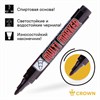 Маркер перманентный CROWN "Multi Marker", ЧЕРНЫЙ, круглый наконечник, 3 мм, CPM-800 - фото 2591583