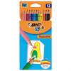 Карандаши цветные BIC "Tropicolors", 12 ЦВЕТОВ, пластиковые, европодвес, 83256610 - фото 2595091