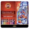 Карандаши цветные художественные KOH-I-NOOR "Polycolor", 24 цвета, 3,8 мм, металлическая коробка, 3824024002PL - фото 2596453