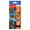 Карандаши цветные MAPED (Франция) "Color'Peps Animals'", 12 цветов, трехгранные, заточенные, европодвес, 832212 - фото 2597204