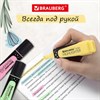 Набор текстовыделителей BRAUBERG 4 шт., АССОРТИ, "EXTRA PASTEL", прорезиненный корпус, линия 1-5 мм, 151756 - фото 2597475