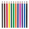 Карандаши цветные ПИФАГОР "ЗЕБРА", 12 цветов, утолщенные, пластиковые, 181698. - фото 2598066