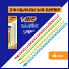 Карандаши чернографитные BIC Evolution "Stripes", НАБОР 4 шт., HB, пластиковые, блистер, 918485 - фото 2601317