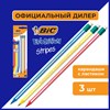 Карандаши чернографитные BIC Evolution "Stripes", НАБОР 3 шт., HB, с ластиком, блистер, 8902781 - фото 2601443