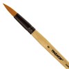 Кисть ПИФАГОР, СИНТЕТИКА, круглая, № 8, деревянная лакированная ручка, с колпачком, пакет с подвесом, 200848 - фото 2607112