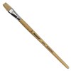 Кисть ПИФАГОР, ЩЕТИНА, плоская, № 14, деревянная лакированная ручка, пакет с подвесом, 200876 - фото 2607135
