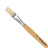 Кисть ПИФАГОР, ЩЕТИНА, плоская, № 12, деревянная лакированная ручка, пакет с подвесом, 200875 - фото 2607650